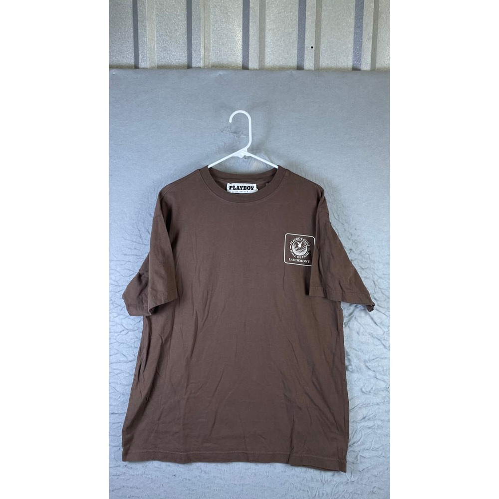 Playboy T-Shirt Mens Medium Brown Excellent Golf Hall Of Fame PacSun Graphic Tee